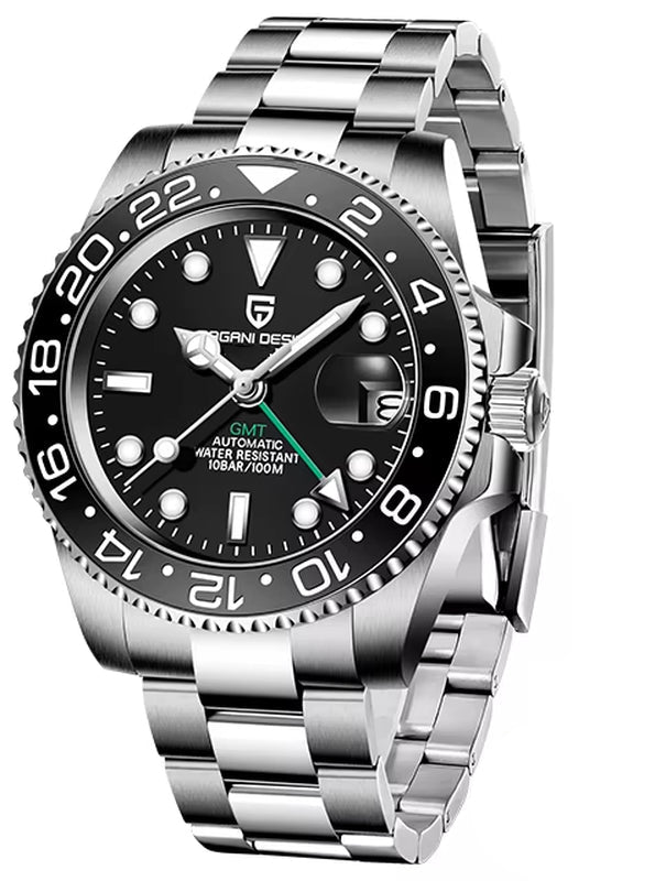 40MM Ceramic GMT Automatic Watch Men'S Mechanical Watch Sapphire Glass 100M Waterproof Men'S Mechanical Watch