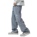 2023 Fashion Trousers Cross Denim Pants Streetwear Hip Hop Low Rise Baggy Jeans for Men Korean Y2K Women Cargo Pants Punk Clothe