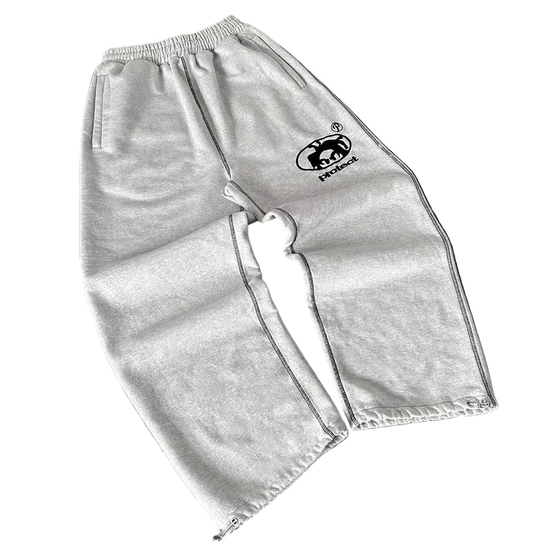 PROTECT Streetwear Sweatpants Men Women Y2K Harajuku Embroidery Baggy Casual Pants Hip Hop Jogging Pants Cotton Sport Trousers