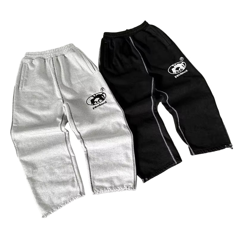 PROTECT Streetwear Sweatpants Men Women Y2K Harajuku Embroidery Baggy Casual Pants Hip Hop Jogging Pants Cotton Sport Trousers