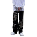 Streetwear Black Y2K Baggy Pants Men Anime Wide Leg Sweatpants Male Oversize Techwear Print Straight Trousers 2023 New
