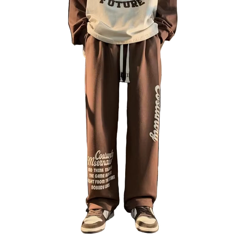 New Men'S Pants Fashion Korean Style Ribbon Streetwear Harem Pants Elastic Waist Cargo Pants Men Casual Hip Hop Sweatpants Men