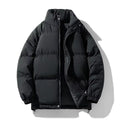 Men's 8XL Thick Warm Puffer Jacket - Plus Size Winter Parka with Stand Collar, Casual Fashion Outerwear