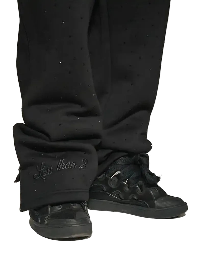 Harajuku Versatile Clothes for Men with Hot Diamond Embroidered Pattern Y2K Two Piece Set Hoodie Sports Pants Tracksuit Men