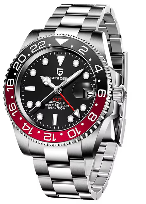 40MM Ceramic GMT Automatic Watch Men'S Mechanical Watch Sapphire Glass 100M Waterproof Men'S Mechanical Watch