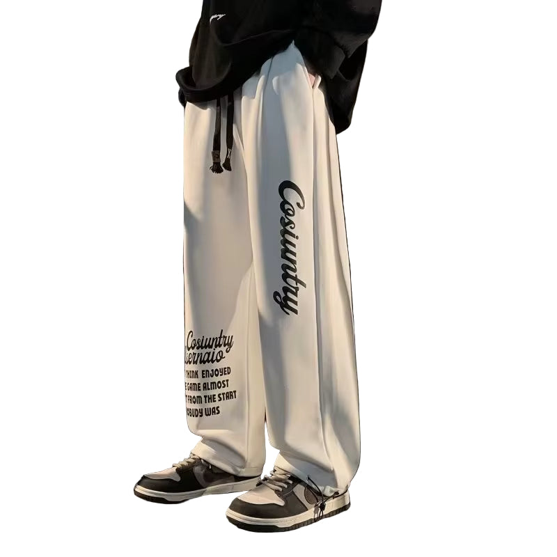 New Men'S Pants Fashion Korean Style Ribbon Streetwear Harem Pants Elastic Waist Cargo Pants Men Casual Hip Hop Sweatpants Men