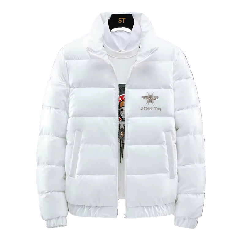 New Men'S Cotton-Padded Jacket plus Velvet Baseball Collar Cotton-Padded Jacket Men'S Parka Oversized Men Winter Jacket